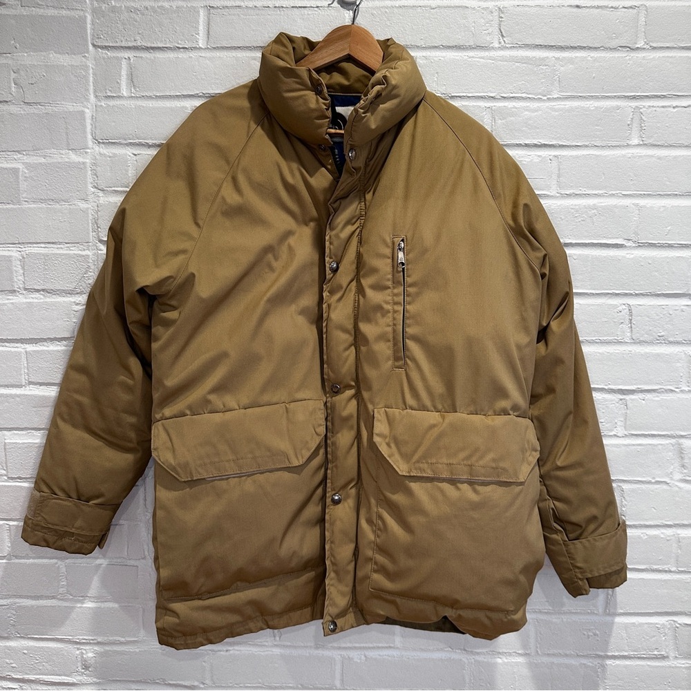 Vintage The NORTH FACE Himalayan Brown Down Puffer Coat Jacket Tan Mens Medium